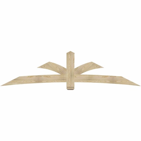 Ekena Millwork Davenport Rough Sawn Timber Gable Bracket, Douglas Fir, 108"W x 27"H x 2"D x 6"F, 6/12 Pitch GBW108X27X0206DAV00RDF